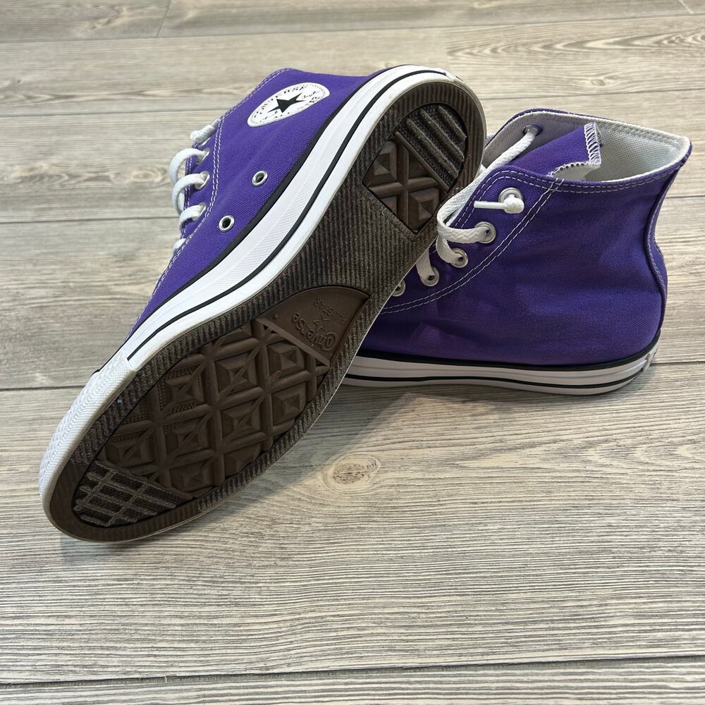 Converse All Star Chuck Taylor High Top Purple Mint Condition Women 10 Men 8 - Picture 3 of 5